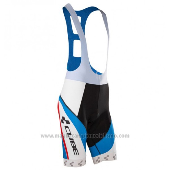 2016 Abbigliamento Ciclismo Cube Blu e Bianco Manica Corta e Salopette